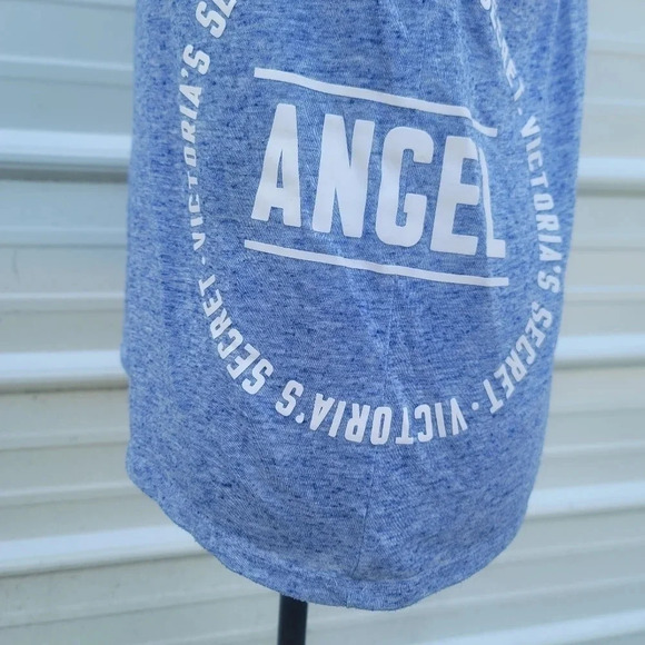 Victoria's Secret Blue Tank Top Womens Racerback Angel Flax Linen Poly Blend S - Picture 8 of 9